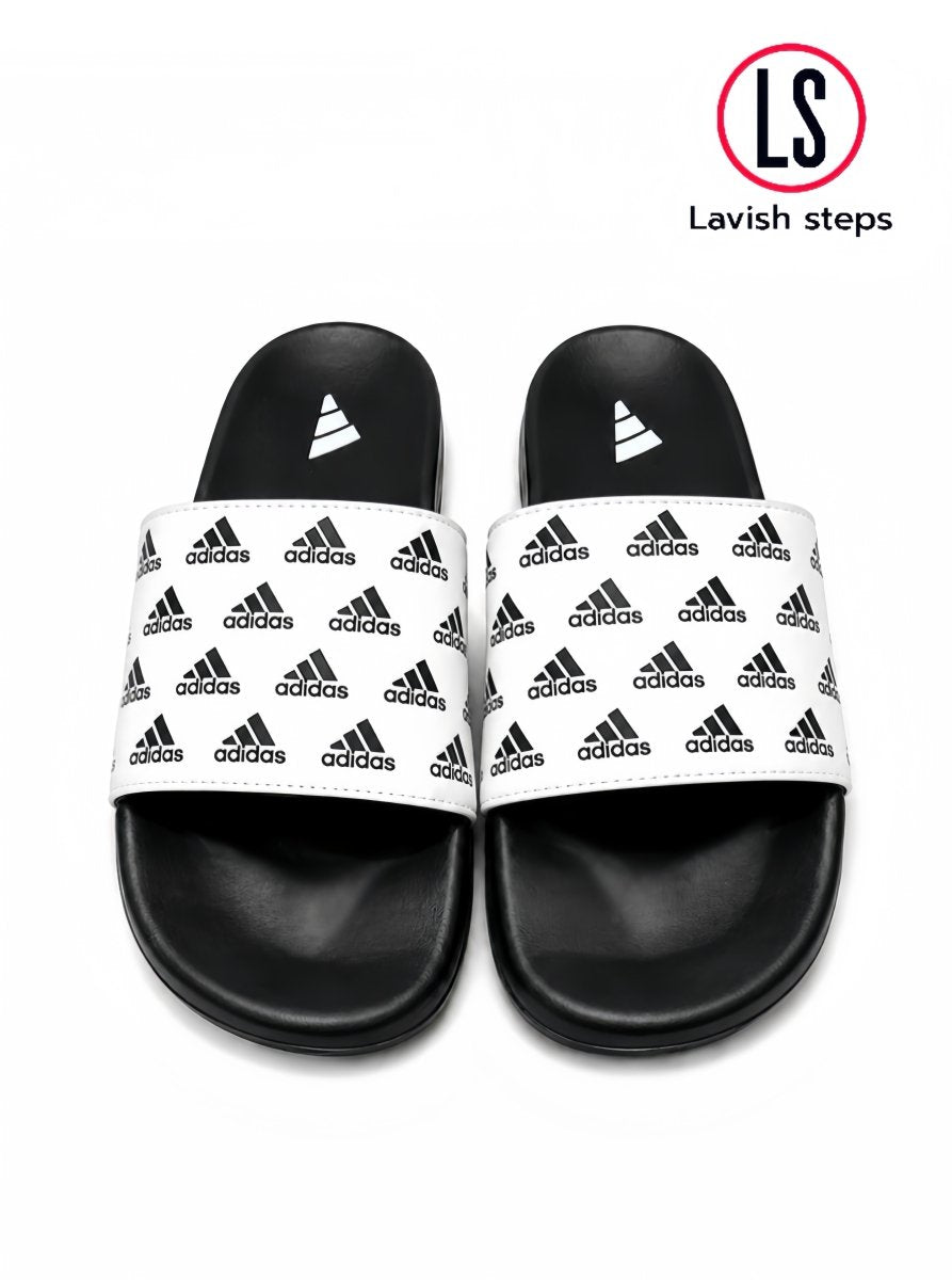ADI-DAS FLEX SLIDES | ULTRA CUSHION FOAM | “LIGHTWEIGHT • ALL DAY COMFORT” - Lavish Steps TT