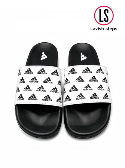 ADI-DAS FLEX SLIDES | ULTRA CUSHION FOAM | “LIGHTWEIGHT • ALL DAY COMFORT” - Lavish Steps TT