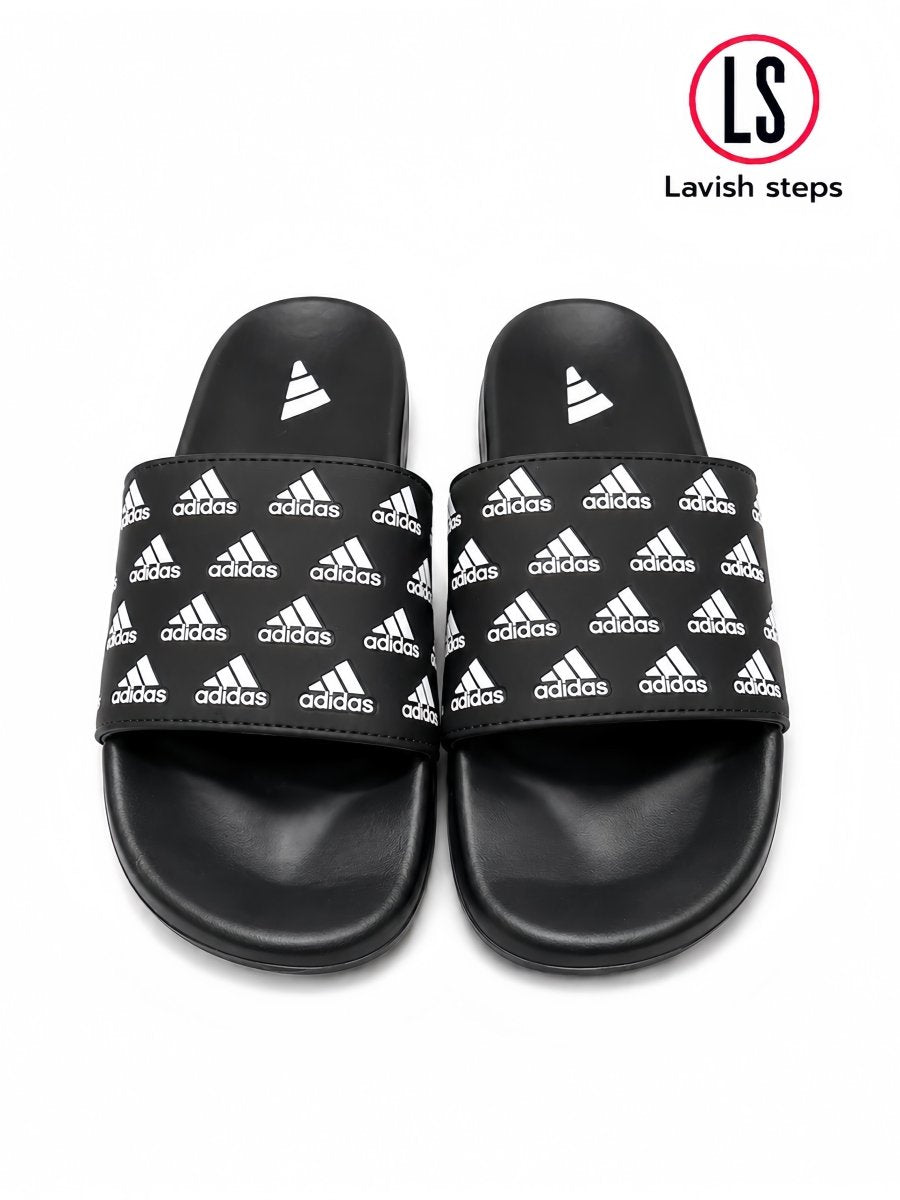 ADI-DAS FLEX SLIDES | ULTRA CUSHION FOAM | “LIGHTWEIGHT • ALL DAY COMFORT” - Lavish Steps TT