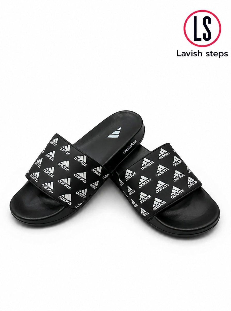 ADI-DAS FLEX SLIDES | ULTRA CUSHION FOAM | “LIGHTWEIGHT • ALL DAY COMFORT” - Lavish Steps TT
