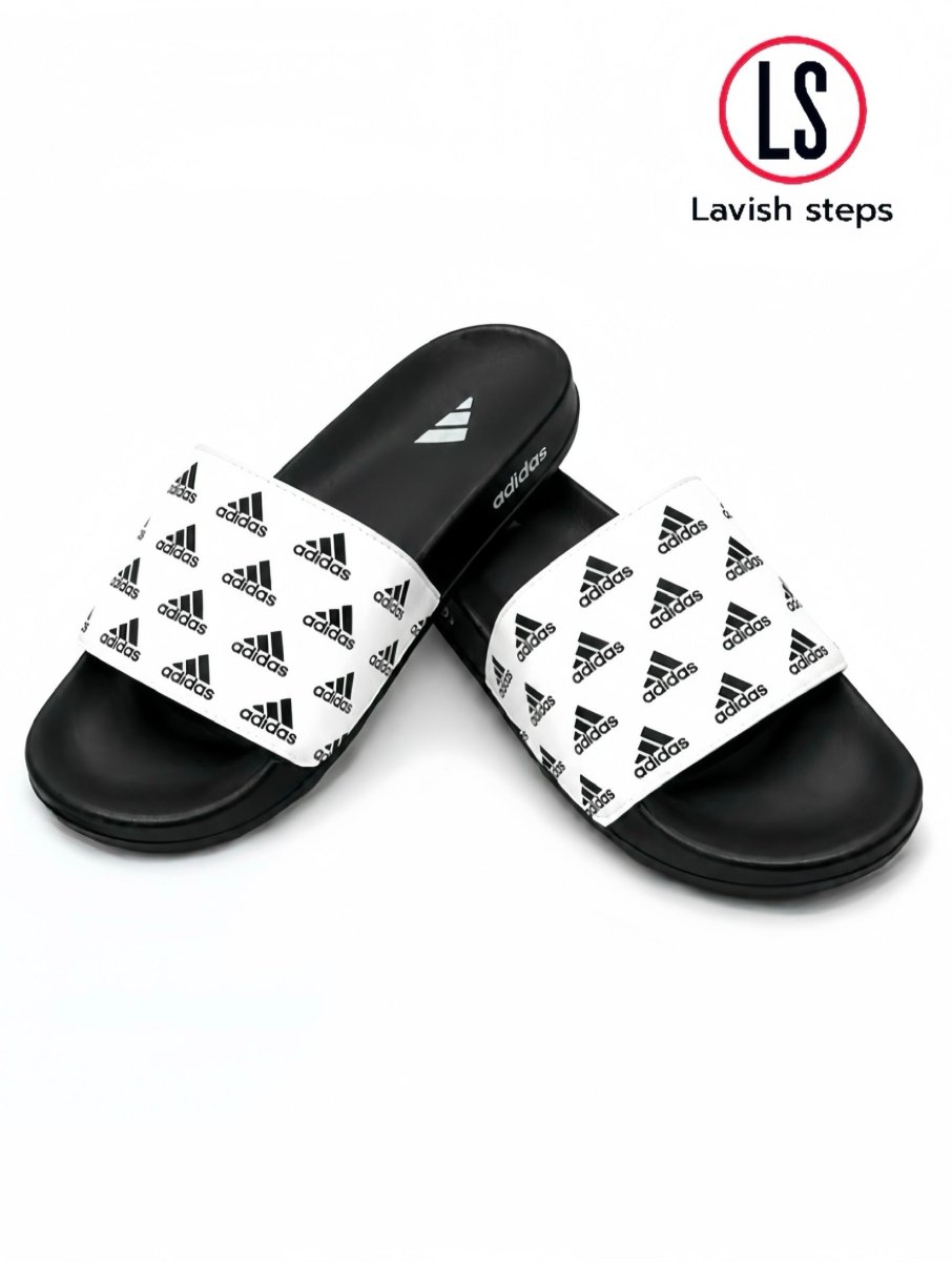 ADI-DAS FLEX SLIDES | ULTRA CUSHION FOAM | “LIGHTWEIGHT • ALL DAY COMFORT” - Lavish Steps TT