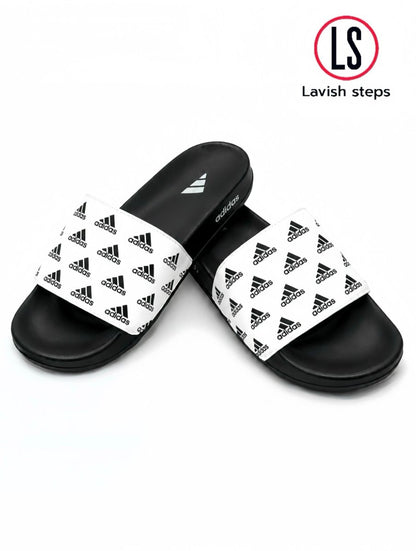 ADI-DAS FLEX SLIDES | ULTRA CUSHION FOAM | “LIGHTWEIGHT • ALL DAY COMFORT” - Lavish Steps TT