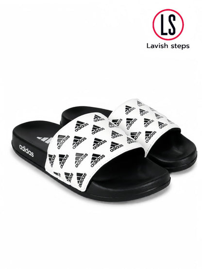 ADI-DAS FLEX SLIDES | ULTRA CUSHION FOAM | “LIGHTWEIGHT • ALL DAY COMFORT” - Lavish Steps TT