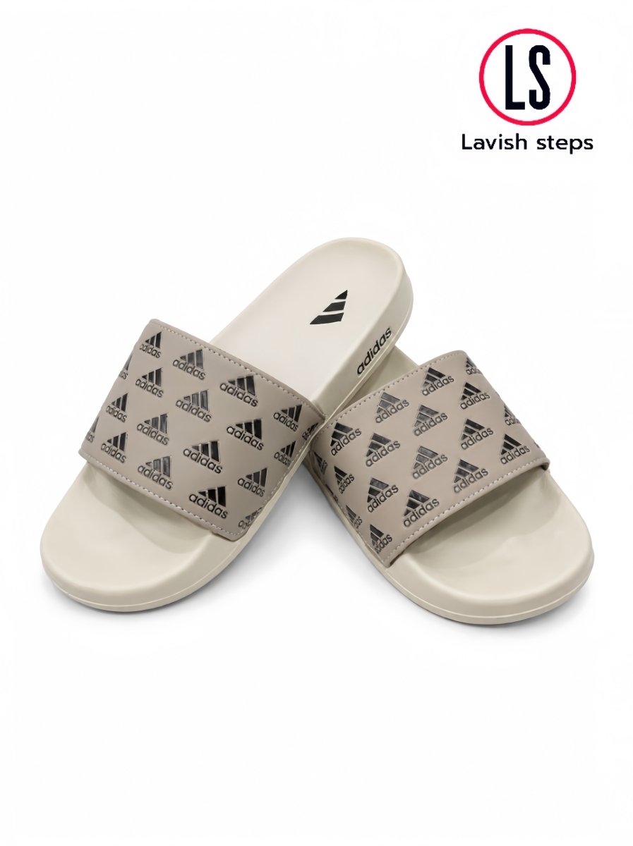 ADI-DAS FLEX SLIDES | ULTRA CUSHION FOAM | “LIGHTWEIGHT • ALL DAY COMFORT” - Lavish Steps TT