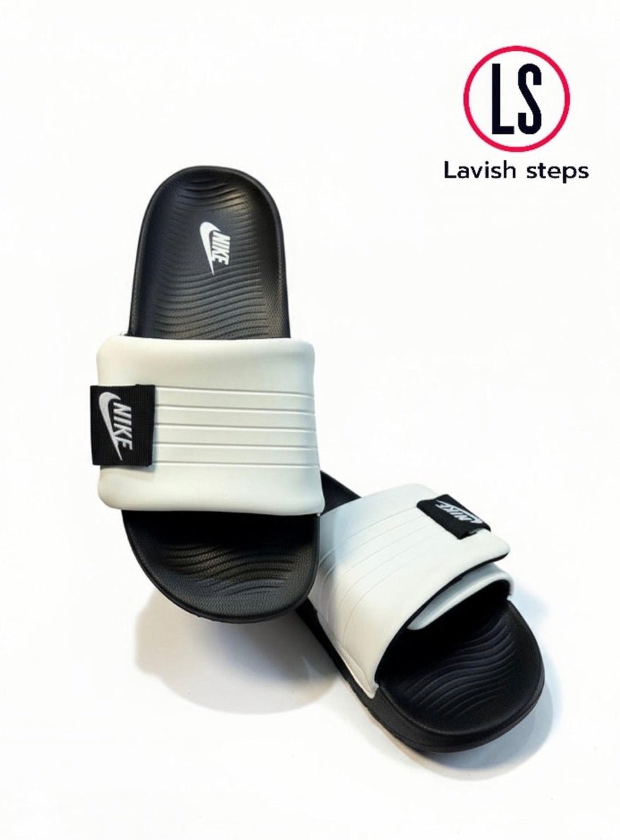 NKE AIRCUSH SLIPPERS | SUPER SOFT & ANTI-SLIP |“ADJUSTABLE STRAP” - Lavish Steps TT
