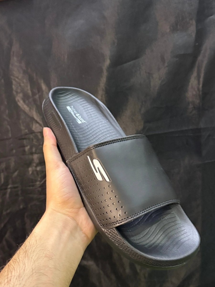 SKECHERS PURE BLACK IMPORTED | HYPER BURST MEDICATED SOLE | “WITH INNER PADDING” - Lavish Steps TT
