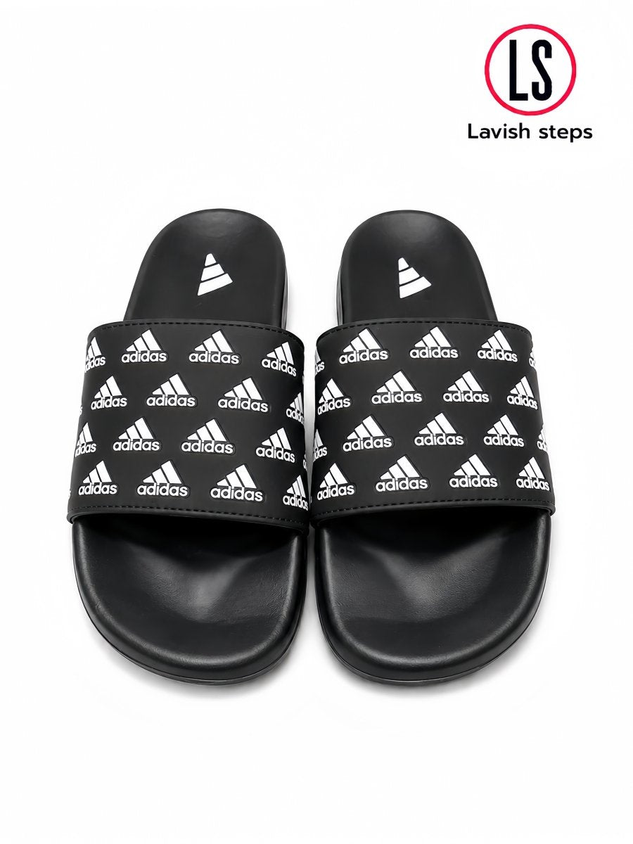 ADI-DAS FLEX SLIDES | ULTRA CUSHION FOAM | “LIGHTWEIGHT • ALL DAY COMFORT” - Lavish Steps TT
